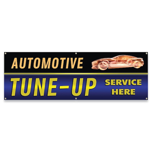Automotive Tune-Up Service Banner Concession Stand Food Truck Single Sided
